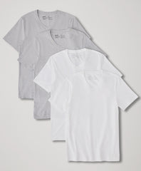 Organic Cool Stretch V-Neck Undershirt 4-Pack