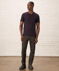 Organic Luxe Stretch Jersey Slim V-Neck Tee