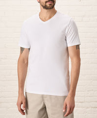 Organic Luxe Stretch Jersey Slim V-Neck Tee