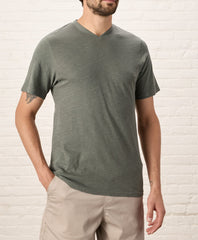 Organic Featherweight Slub V-Neck Tee