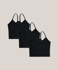 Organic Everyday Shelf Bra Cropped Camisole 3-Pack