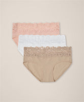 Organic Lace Waist Brief 3-Pack