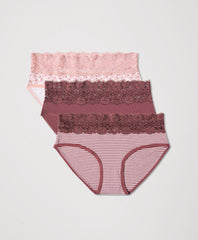 Organic Lace Waist Brief 3-Pack