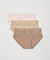Organic Lace Waist Brief 3-Pack
