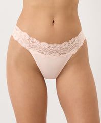 Organic Lace Waist Thong 3-Pack
