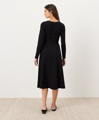 Organic Fit & Flare Wrap Dress