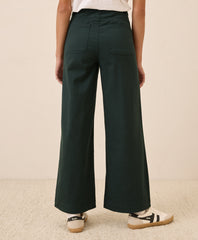 Organic Stretch Twill Wide Leg Pant