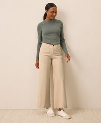 Organic Stretch Twill Wide Leg Pant