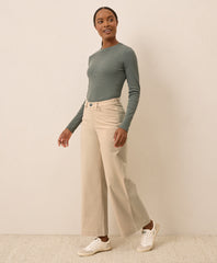 Organic Stretch Twill Wide Leg Pant