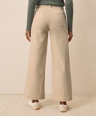 Organic Stretch Twill Wide Leg Pant