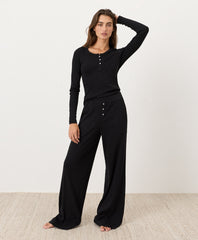 Organic Dream Rib Wide Leg Lounge Pant