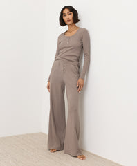 Organic Dream Rib Wide Leg Lounge Pant