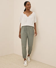 Organic Stretch Poplin Jogger