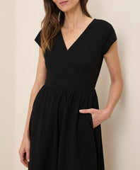 Organic Fit & Flare Crossover Dress