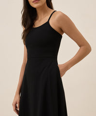 Organic Fit & Flare Midi Dress