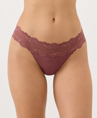 Organic Lace Waist Thong