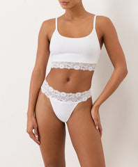 Organic Lace Waist Thong
