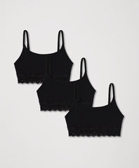 Organic Lace Modern Scoop Bralette 3-Pack