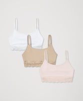 Organic Lace Modern Scoop Bralette 3-Pack