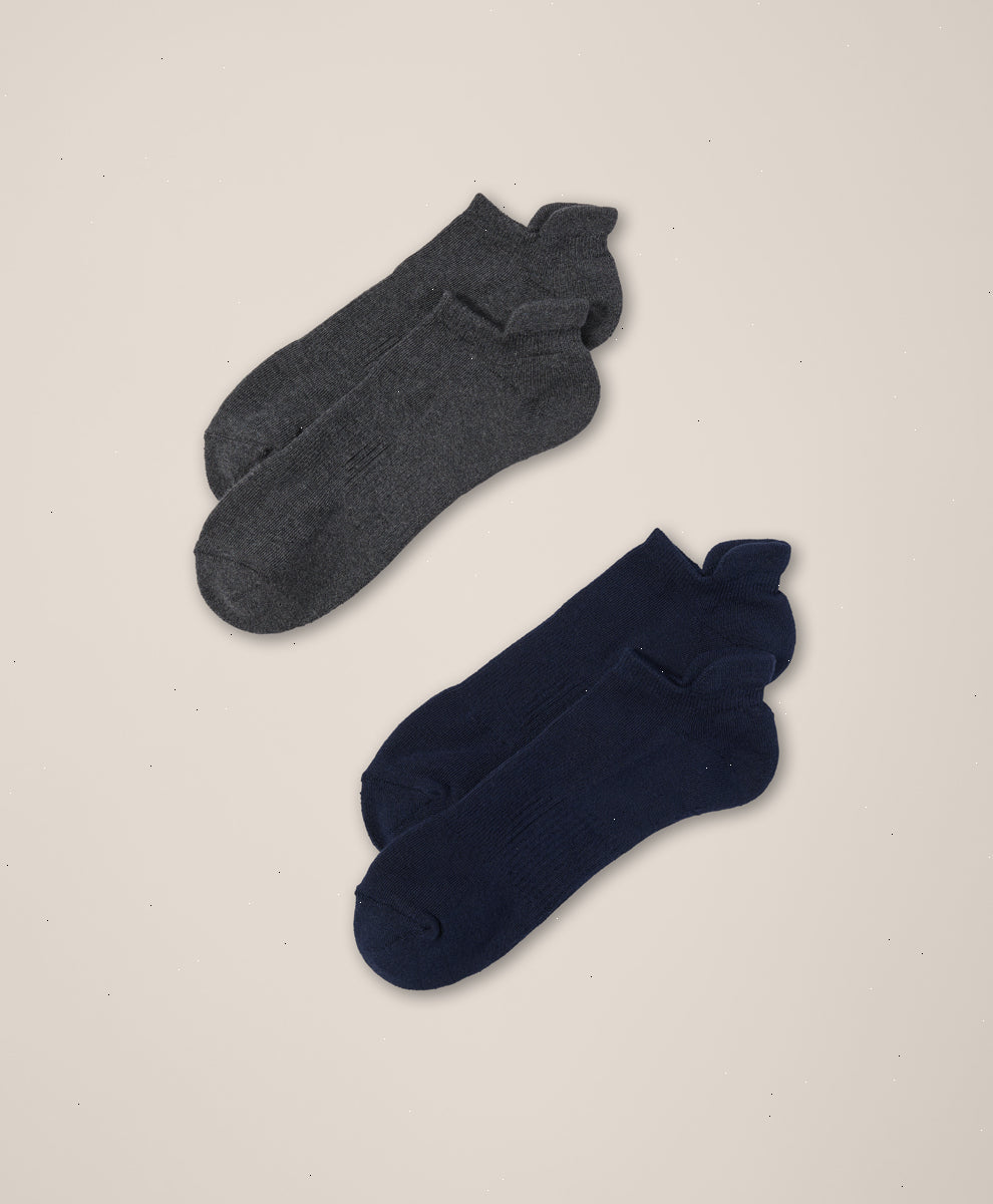 Organic Tabbed Ankle Socks 2-Pack