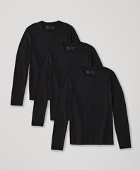 Organic Cool Stretch Long Sleeve Crew Undershirt 3-Pack