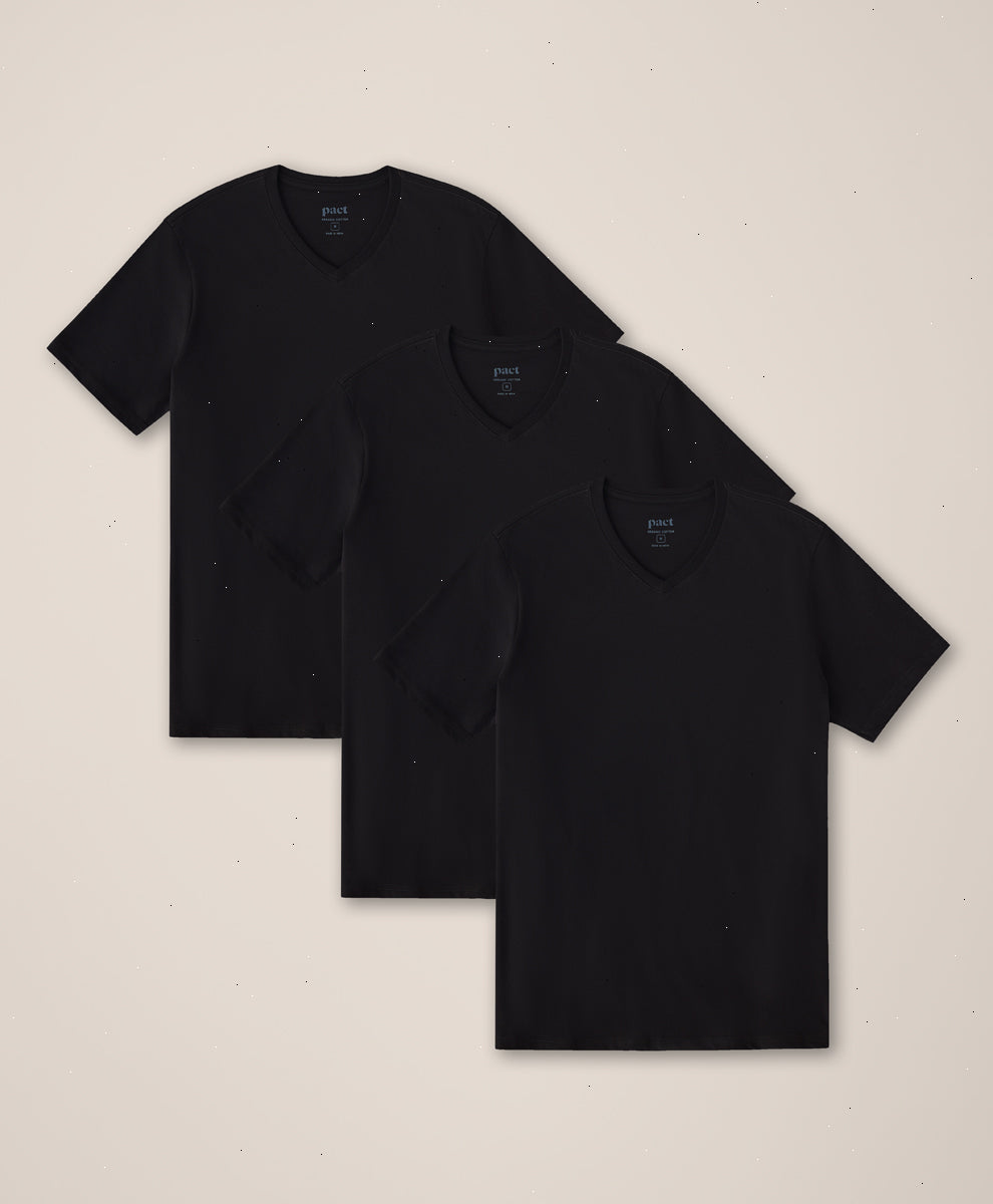 Organic Softspun V-Neck Tee 3-Pack