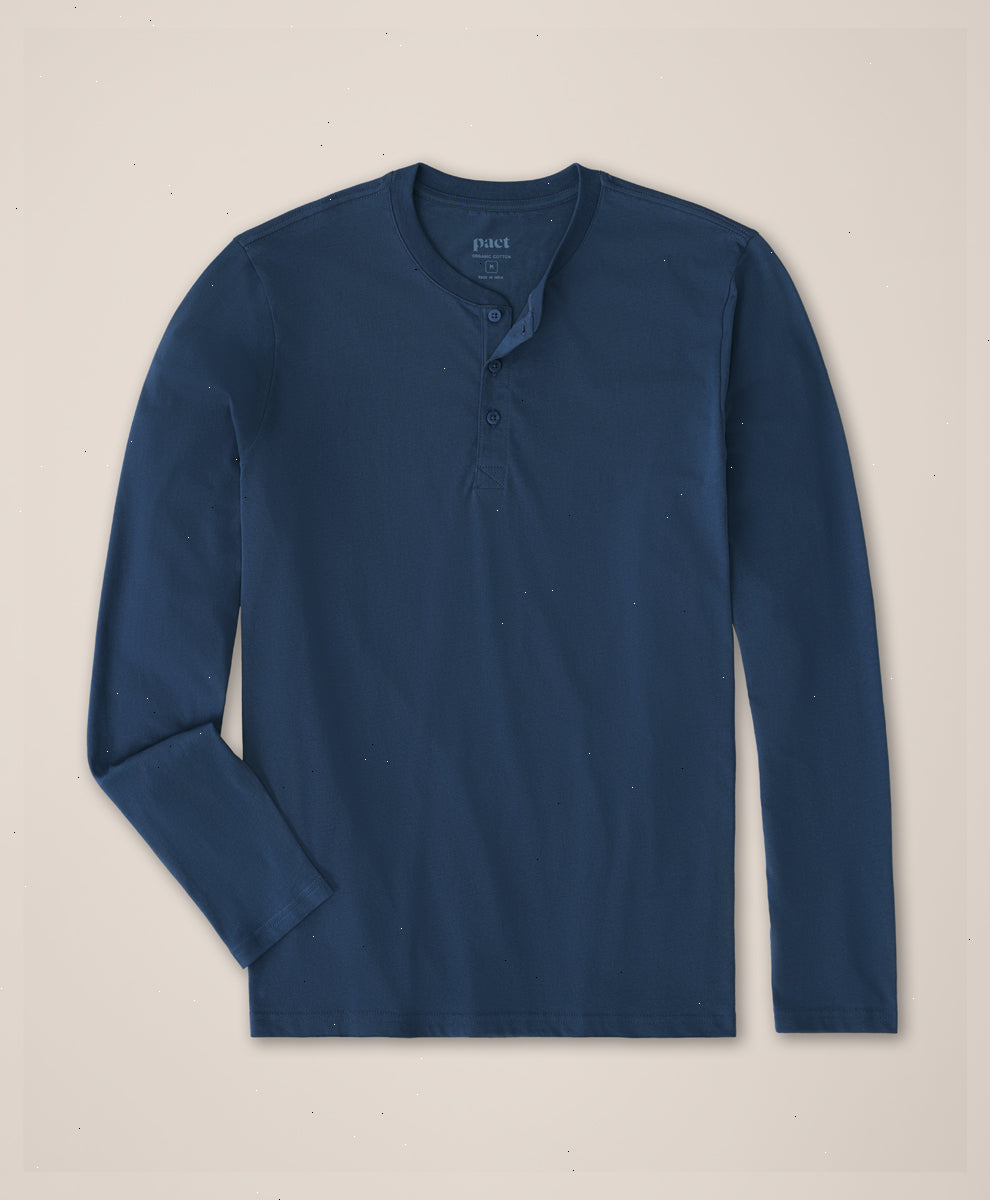 Organic Softspun Long Sleeve Henley