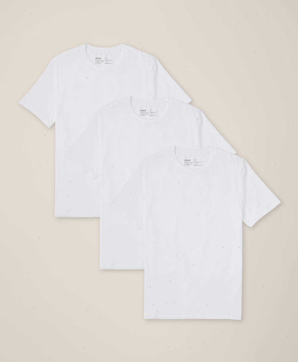 Organic Luxe Stretch Jersey Slim Crew Neck 3-Pack