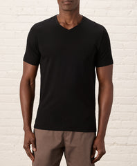 Organic Luxe Stretch Jersey Slim V-Neck Tee