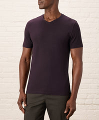 Organic Luxe Stretch Jersey Slim V-Neck Tee