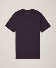 Organic Luxe Stretch Jersey Slim V-Neck Tee