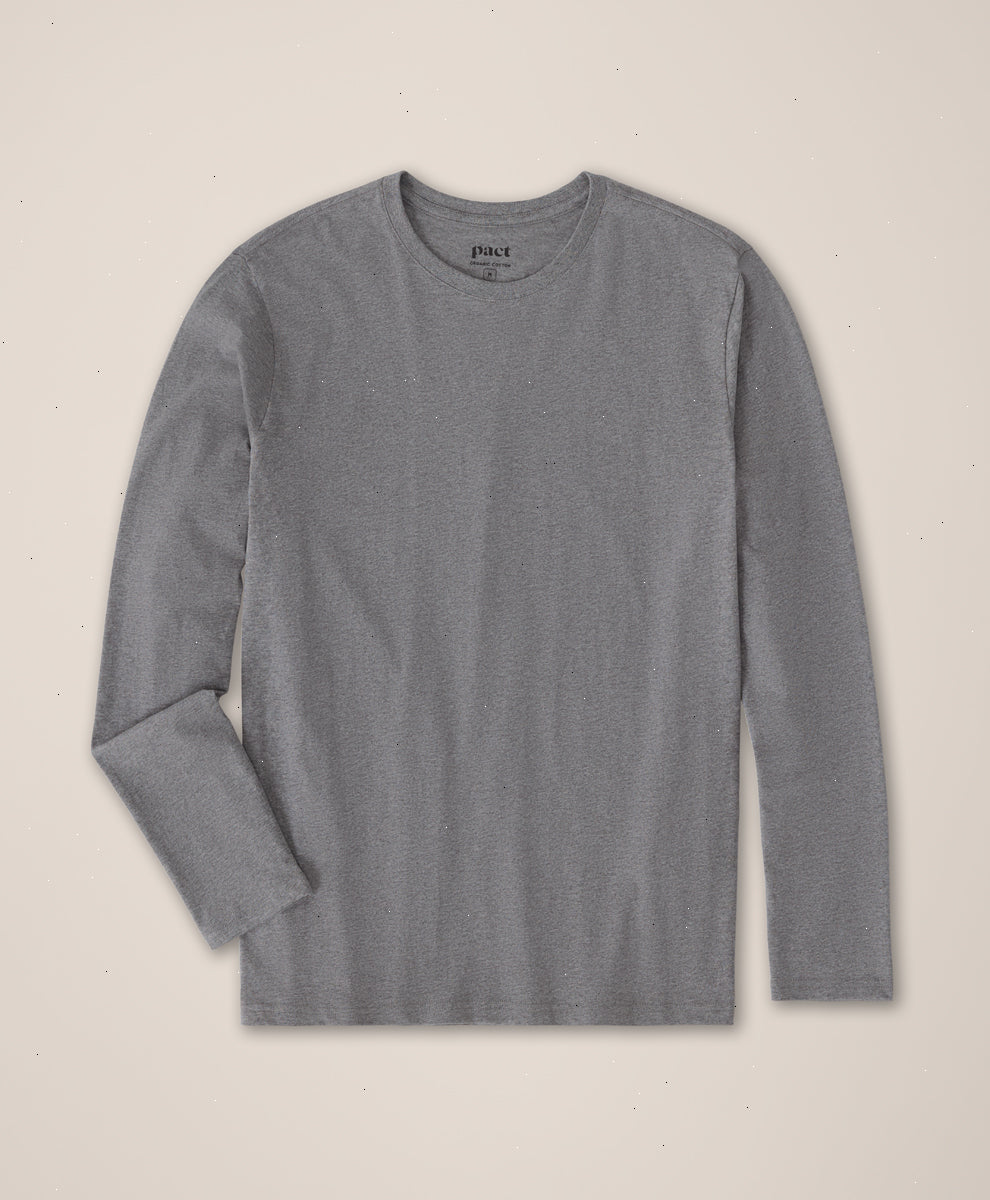 Organic Softspun Essential Crewneck Long Sleeve Tee