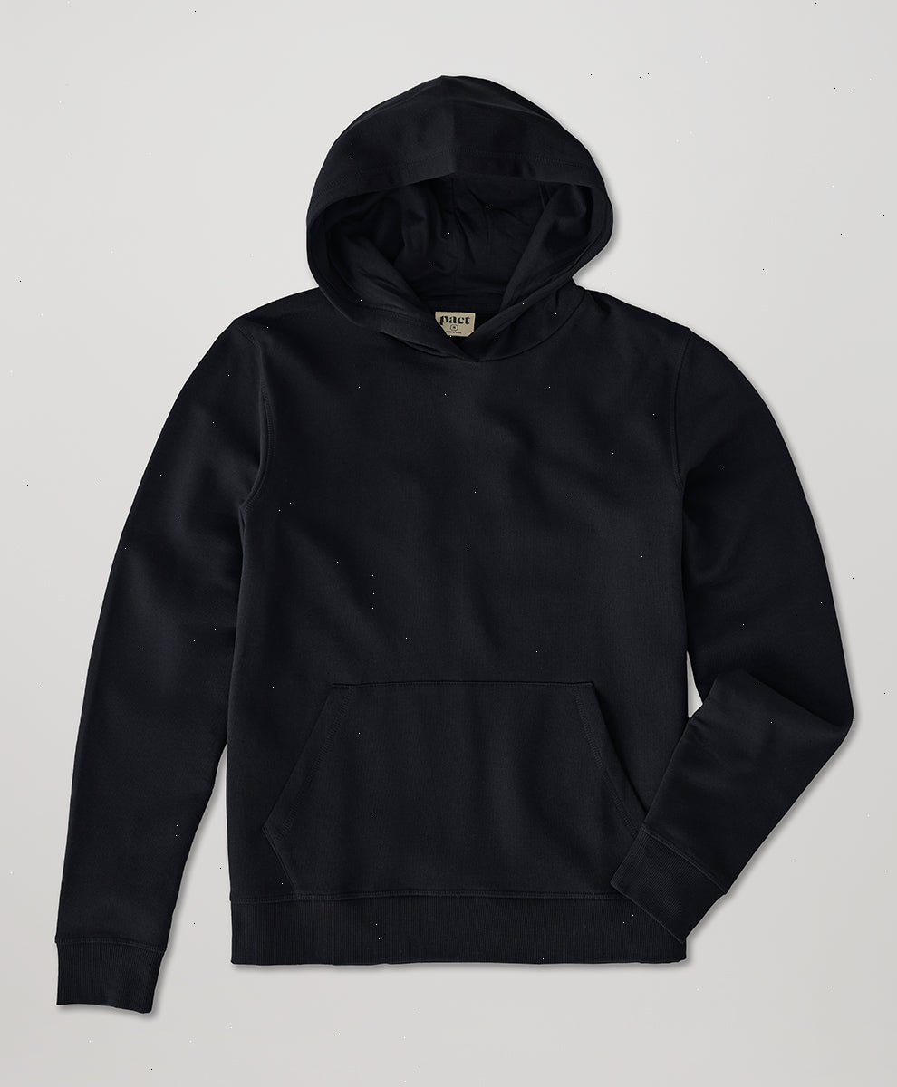 Organic Brushed Fleece Pullover Hoodie