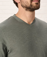 Organic Featherweight Slub V-Neck Tee