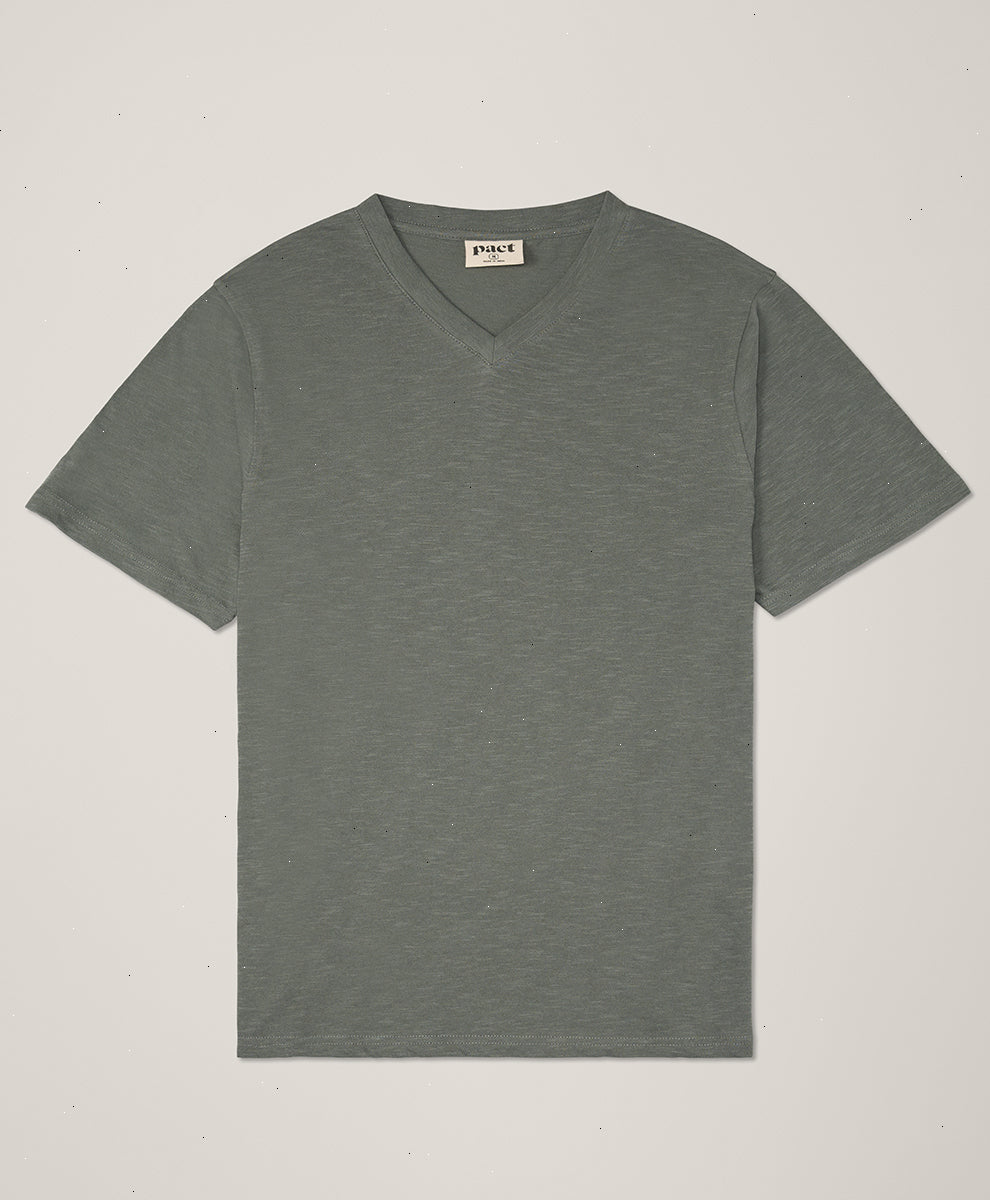 Organic Featherweight Slub V-Neck Tee
