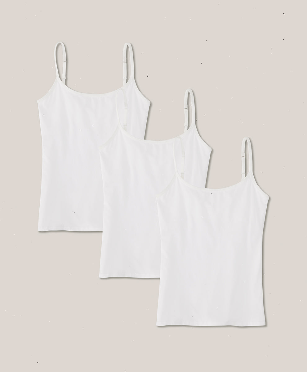 Organic Everyday Shelf Bra Long Camisole 3-Pack