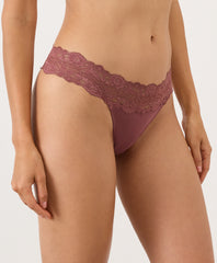 Organic Lace Waist Thong 3-Pack