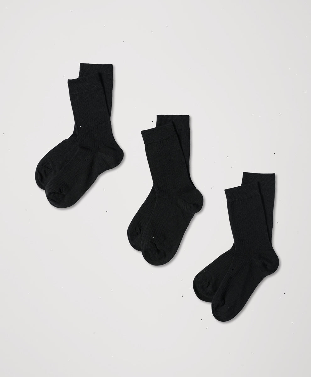 Organic The Perfect Crew Socks 3-Pack