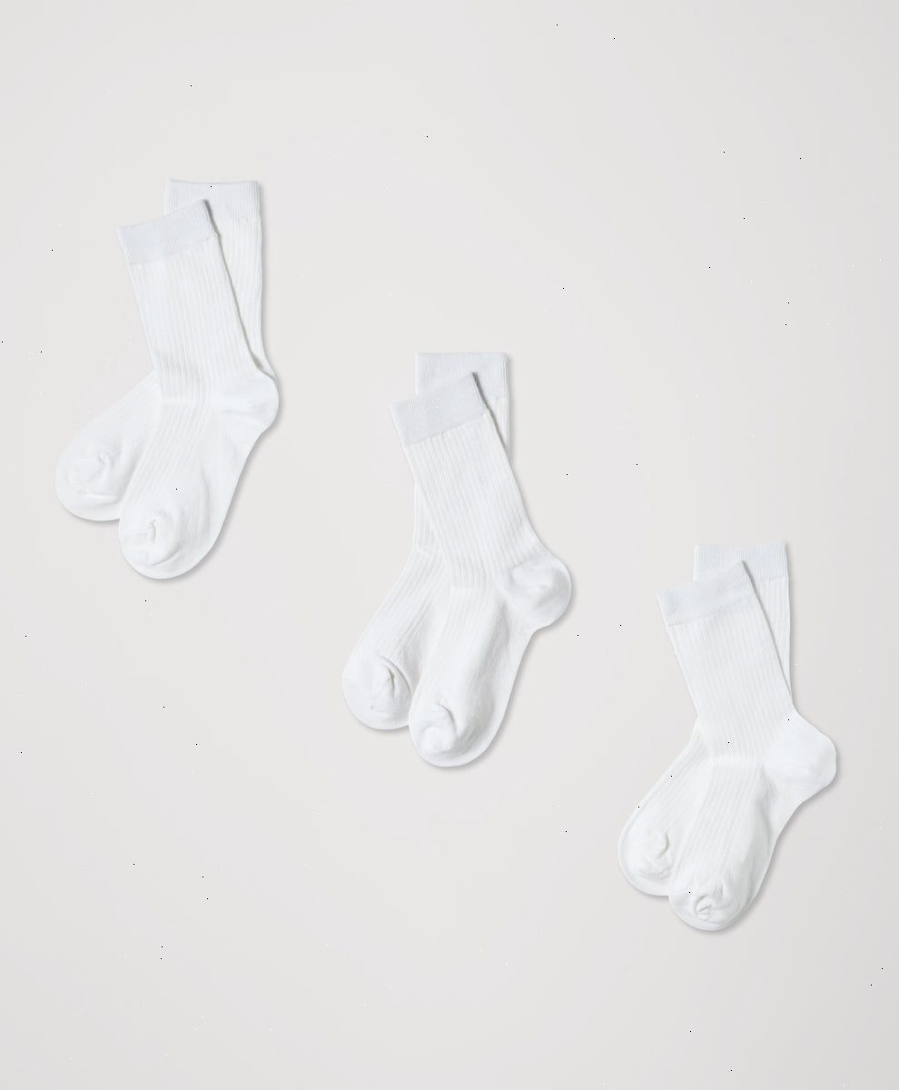 Organic The Perfect Crew Socks 3-Pack