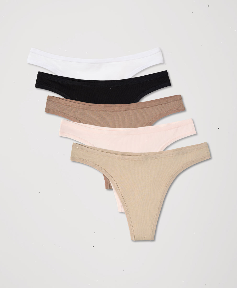 Organic Everyday Classic Fit Thong 5-Pack
