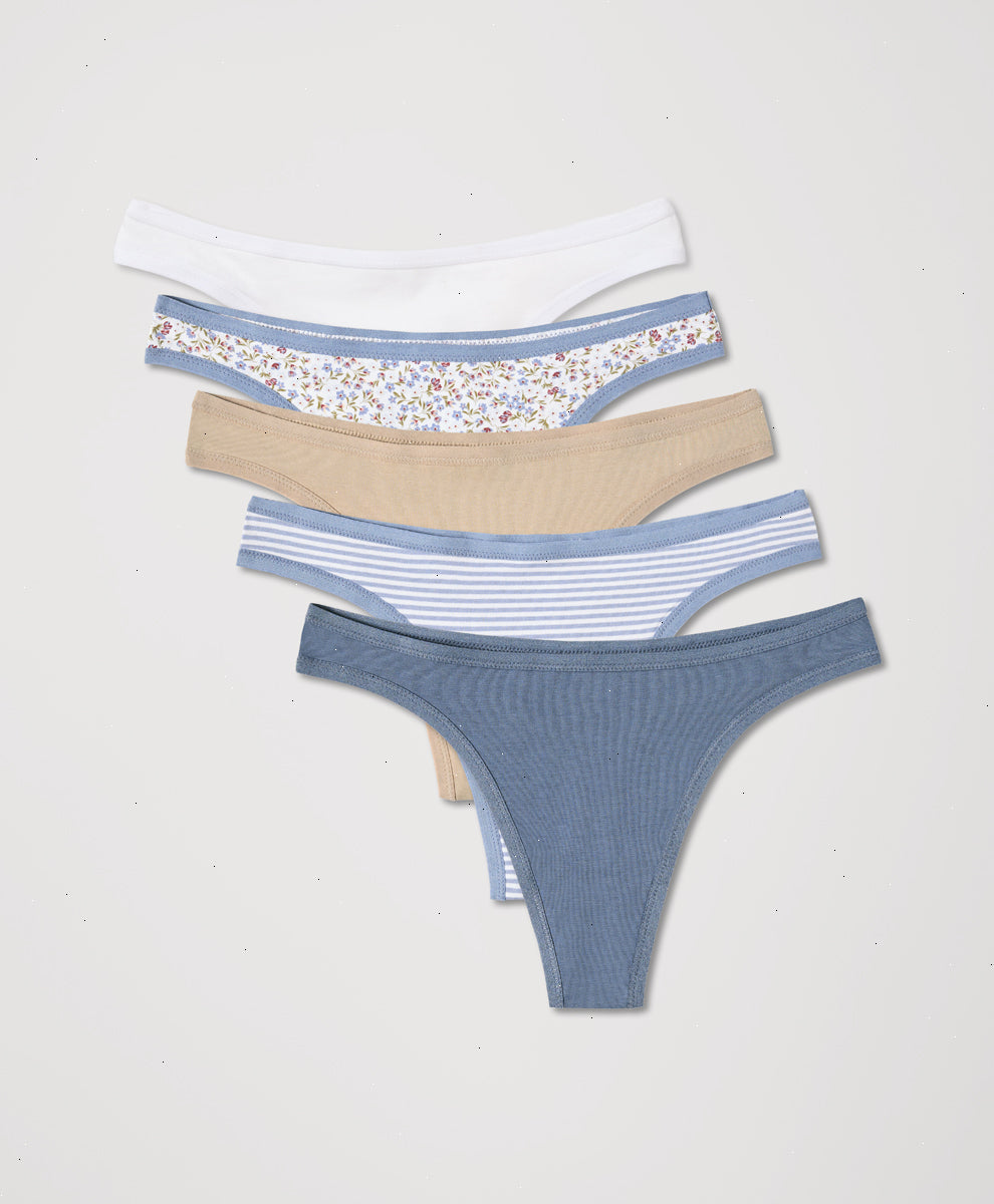 Organic Everyday Classic Fit Thong 5-Pack