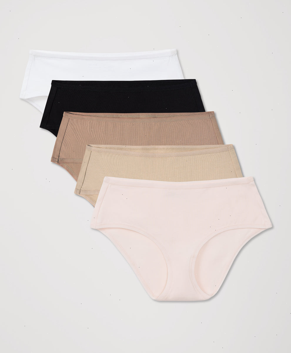 Organic Everyday Mid Rise Hipster 5-Pack