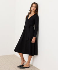 Organic Fit & Flare Wrap Dress