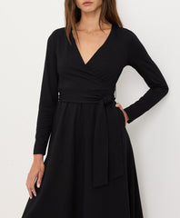 Organic Fit & Flare Wrap Dress