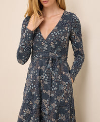 Organic Fit & Flare Wrap Dress