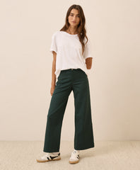Organic Stretch Twill Wide Leg Pant