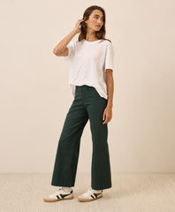 Organic Stretch Twill Wide Leg Pant