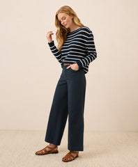 Organic Stretch Twill Wide Leg Pant