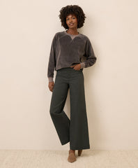 Organic Stretch Twill Wide Leg Pant