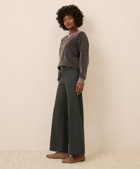 Organic Stretch Twill Wide Leg Pant